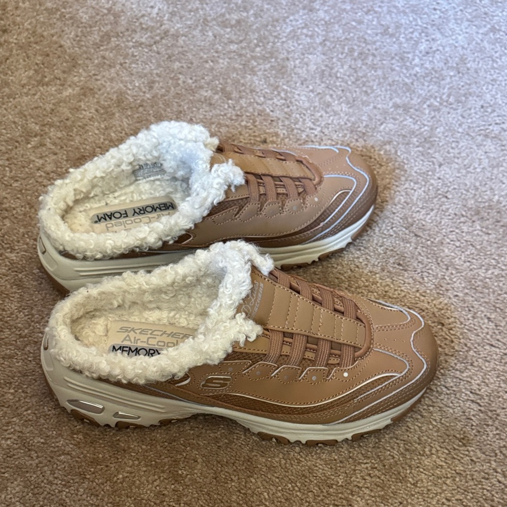 Sketchers d lites clog mule slip sandals sand women’s